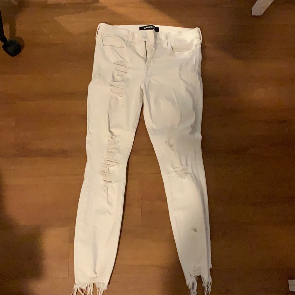 Ripped White Express Jeans